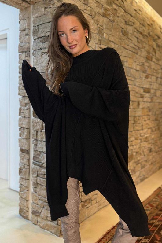 Paloma Oversized Grunge Knit Black